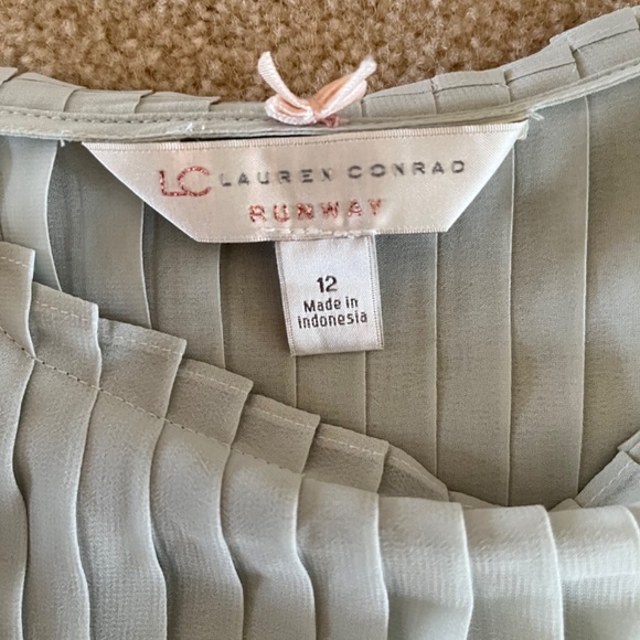 Lauren Conrad | NWT Runway Limited Edition Size 12 Mint Ombre Maxi Pleated Dress - Picture 7 of 8